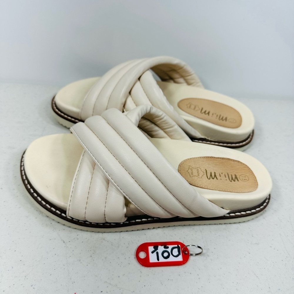 Mi.iM Cream Slide Sandals size 7,5